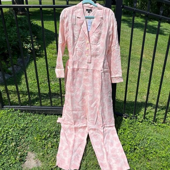 J Crew Cupro Paisley Tuxedo Jumpsuit NWT - Picture 3 of 7